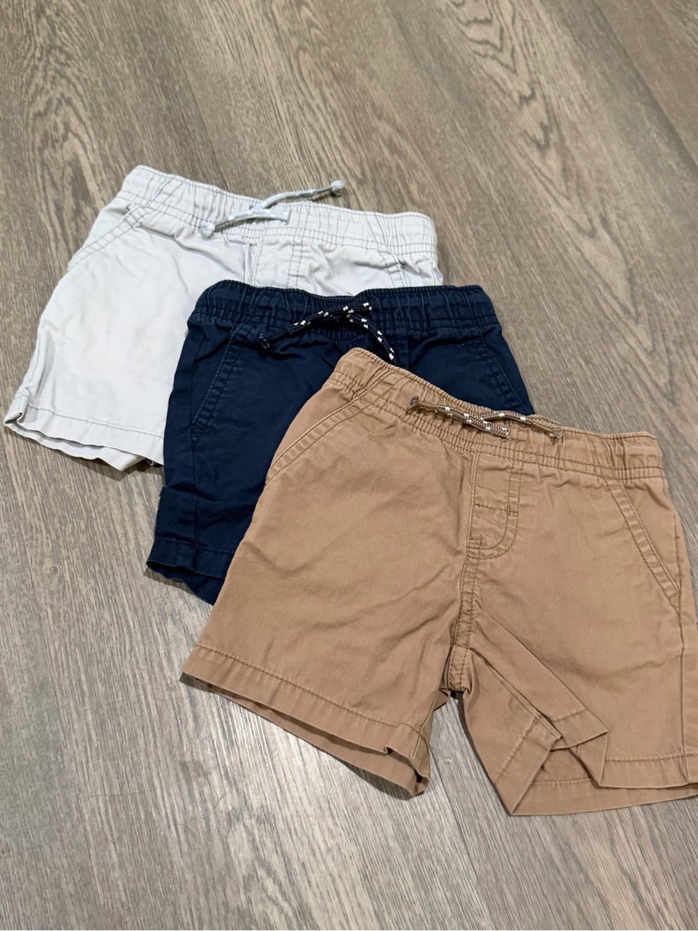 Bundle Of 3 Cat & Jack Toddler Boys' Woven Pull-On Shorts Size 12 Months
